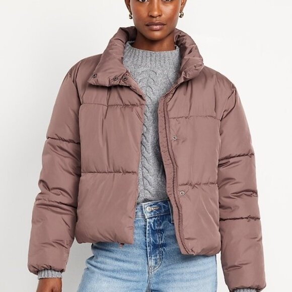 QUILTED PUFFER JACKET SIZE XL WARM TAUPE - Picture 5 of 13